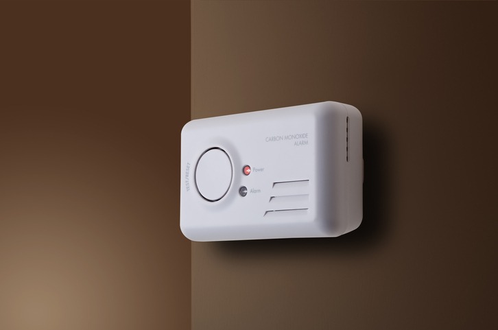 Carbon monoxide detector alarm system installed in a Lake of the Ozarks home