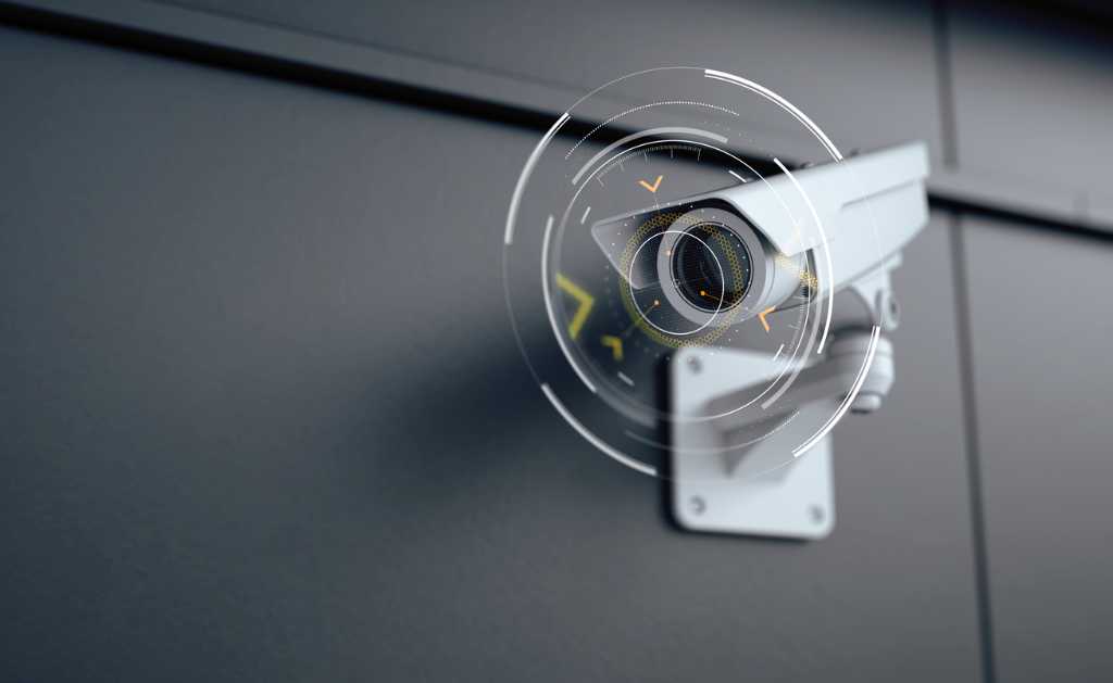 Outdoor security camera for monitoring a home or business.
